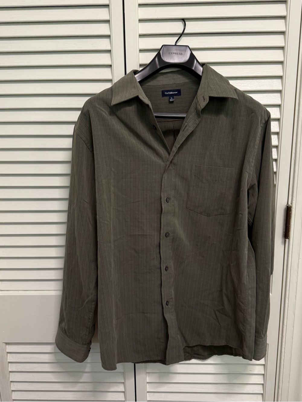 croft & barrow Men's Olive Green Lightweight Shirt Jacket